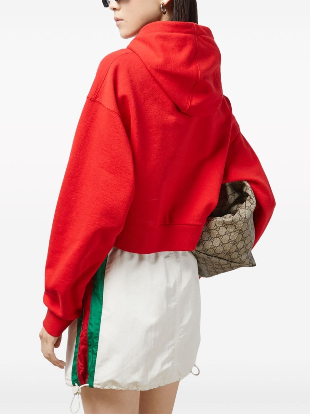 logo-embroidered cotton hoodie - 4