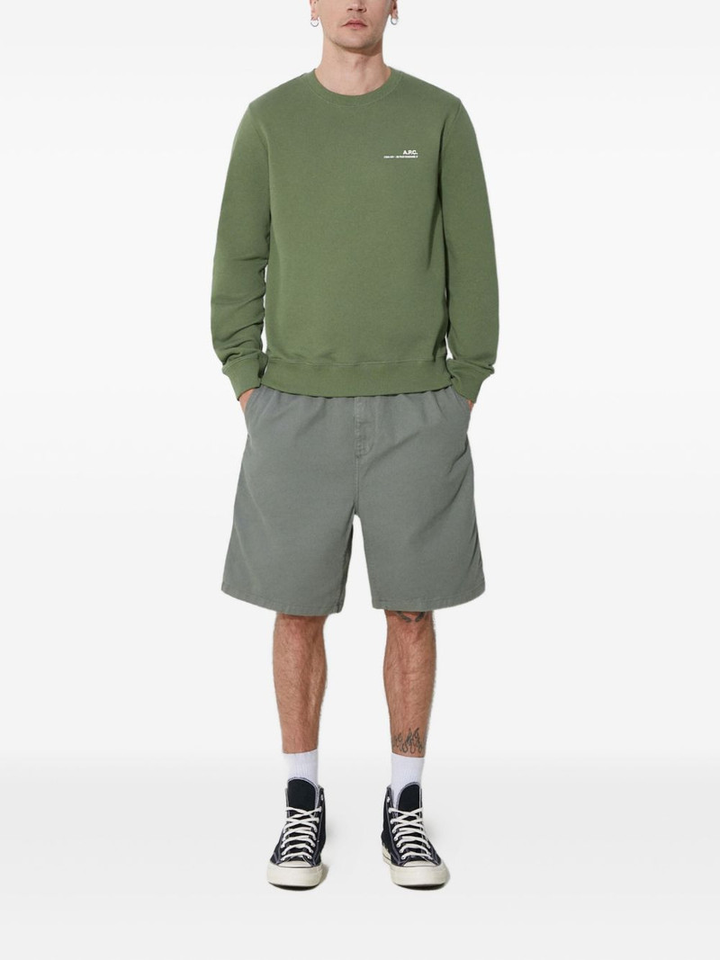 A.P.C. logo-embroidered crew-neck sweatshirt outlook