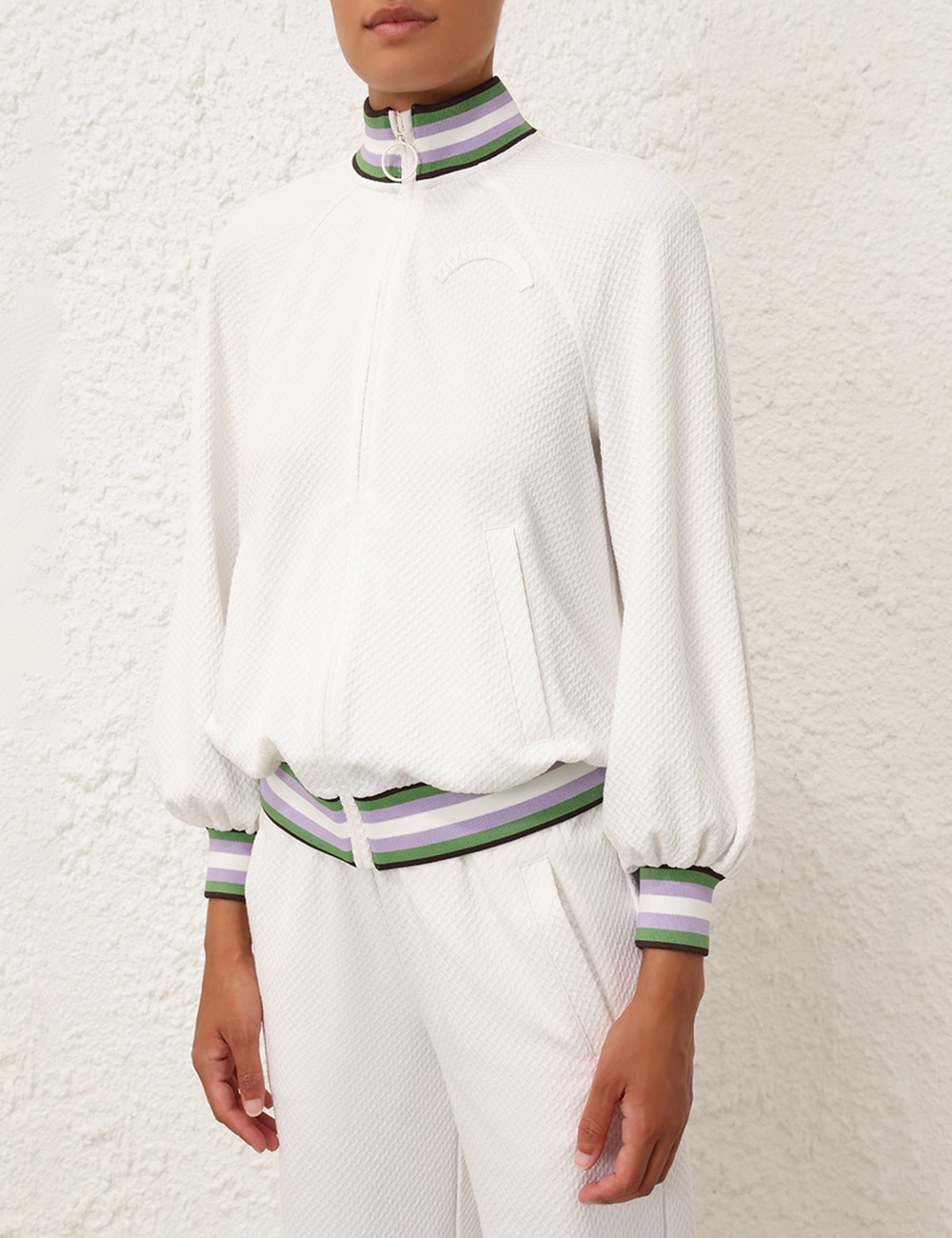 NATURA TEXTURED ZIP-UP JACKET - 5