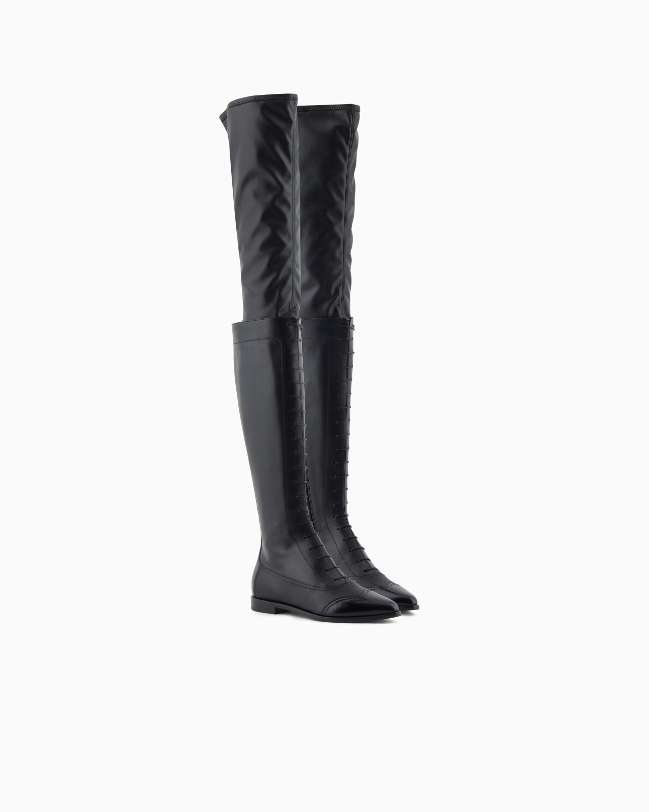 SMOOTH LEATHER LACE-UP BOOTS - 2