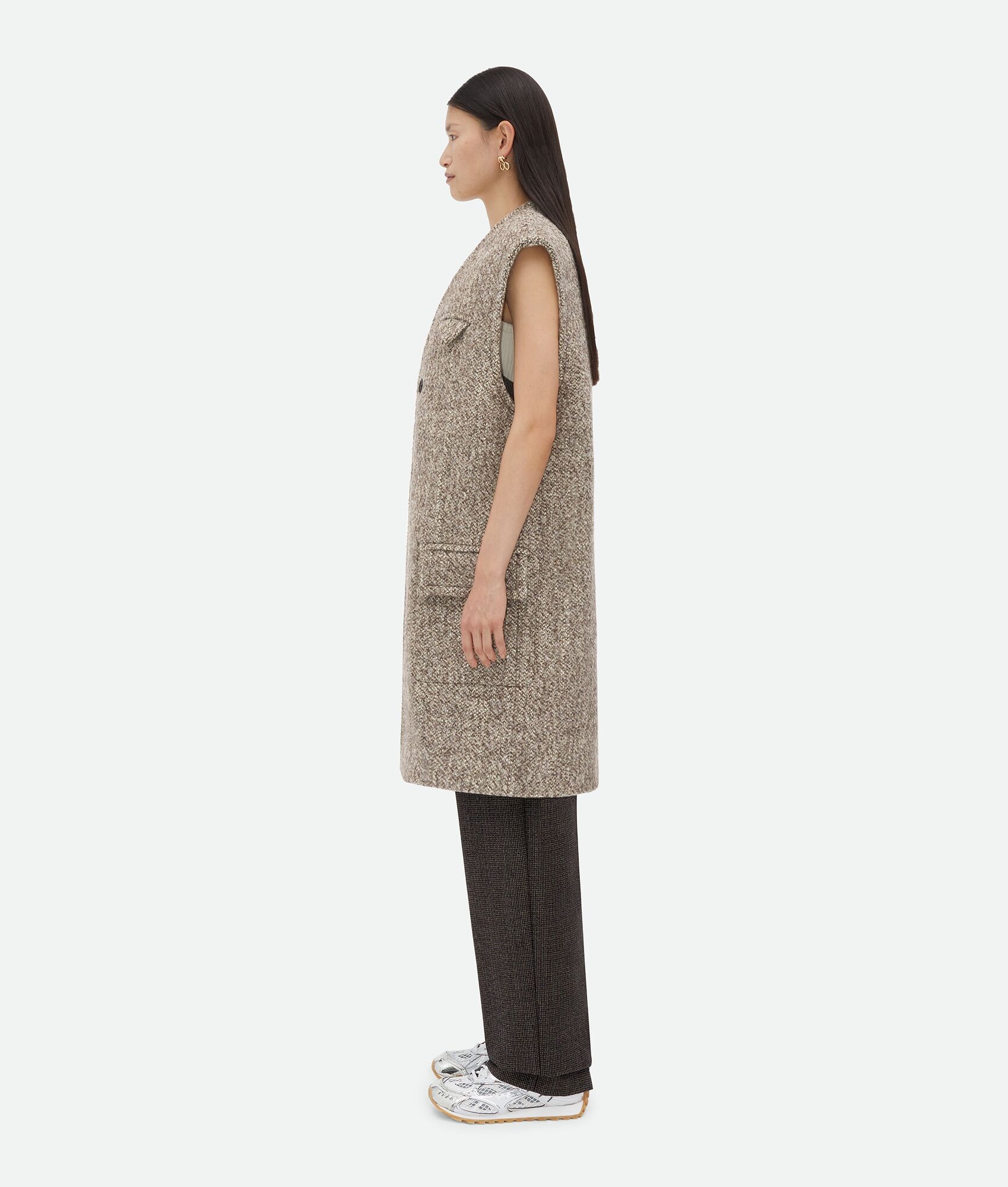 Multicolor Wool Felt Gilet Coat - 2