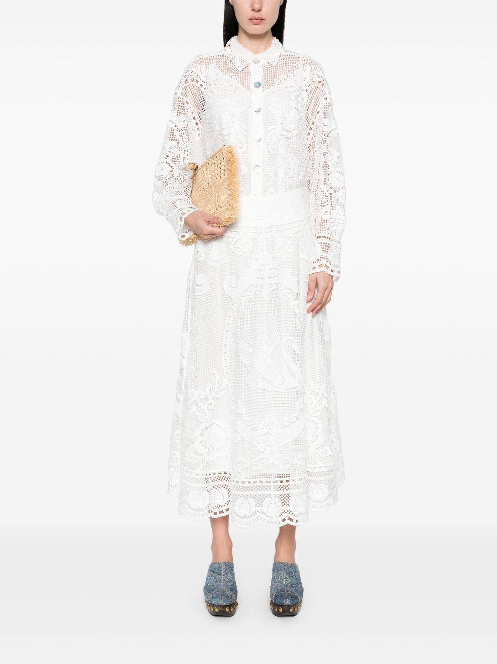 broderie-anglaise shirt - 2