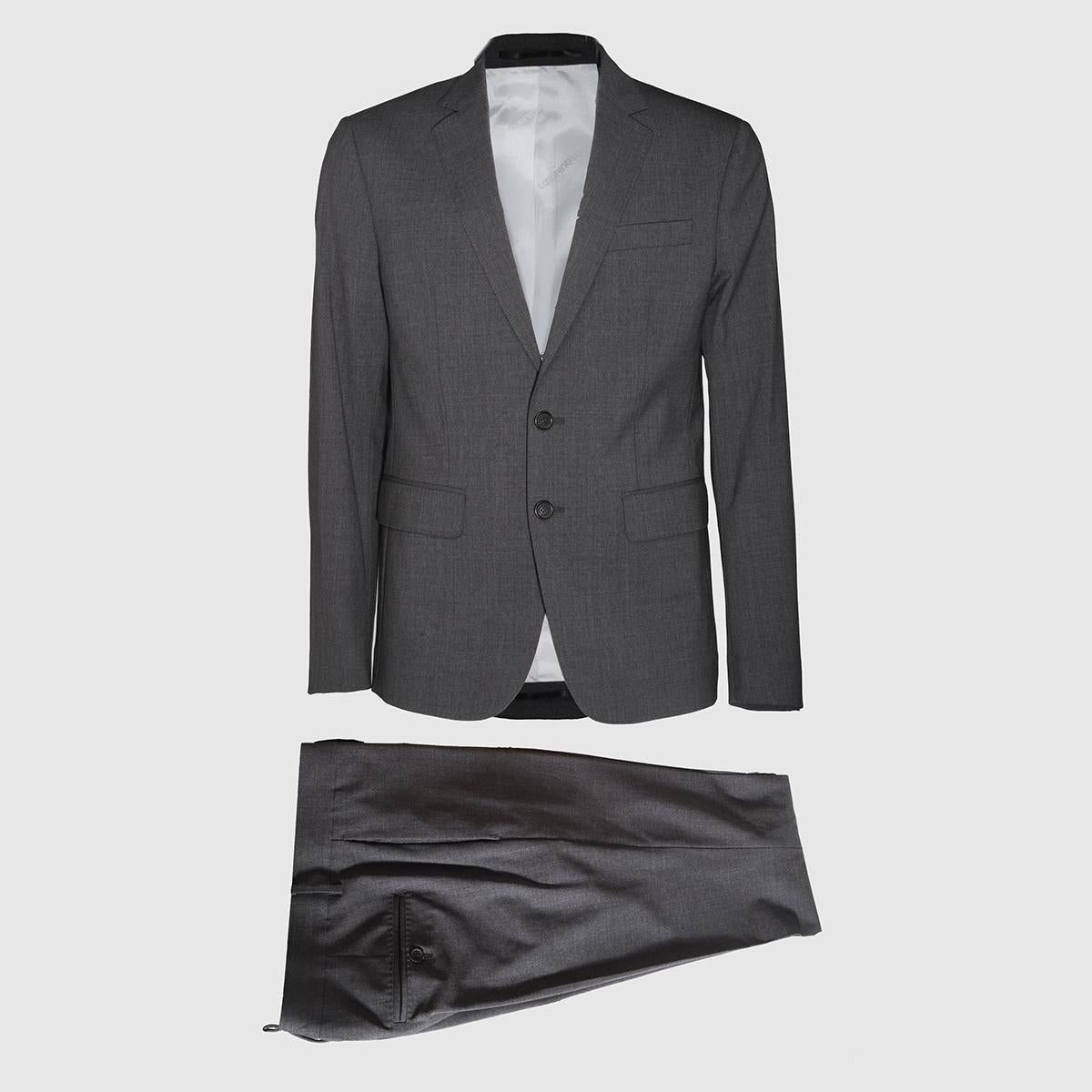 DSQUARED2 DARK GREY WOOL SUITS - 1