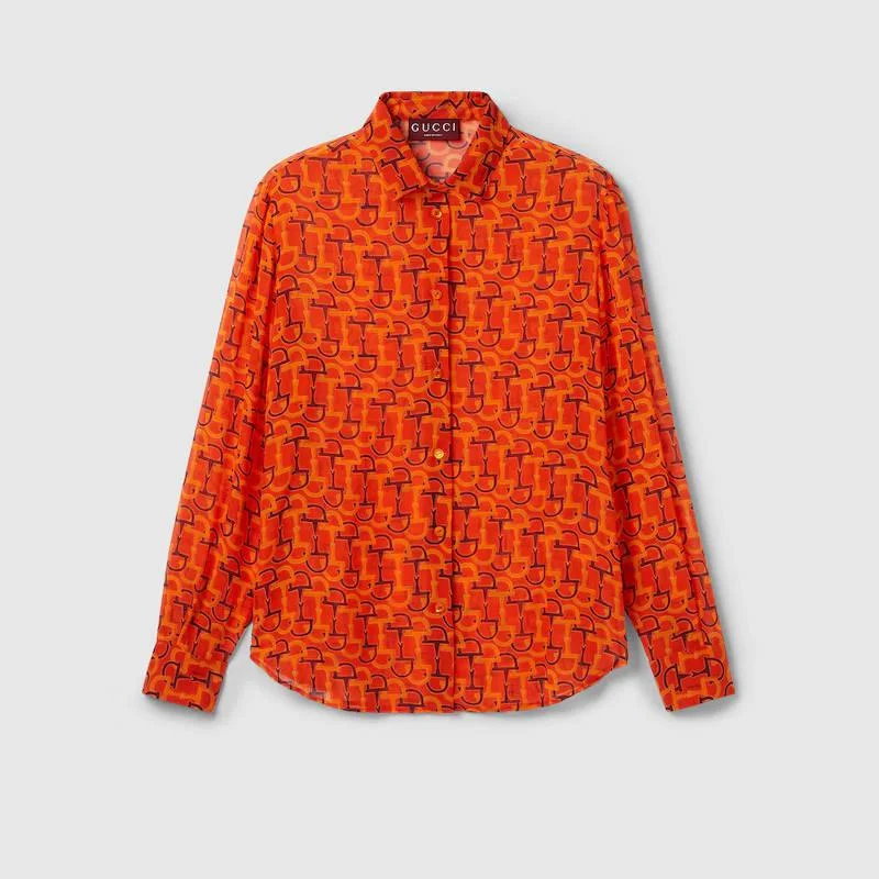 Gucci Printed Silk Shirt - 1