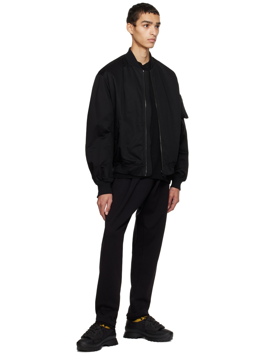 Black Embroidered Lounge Pants - 4