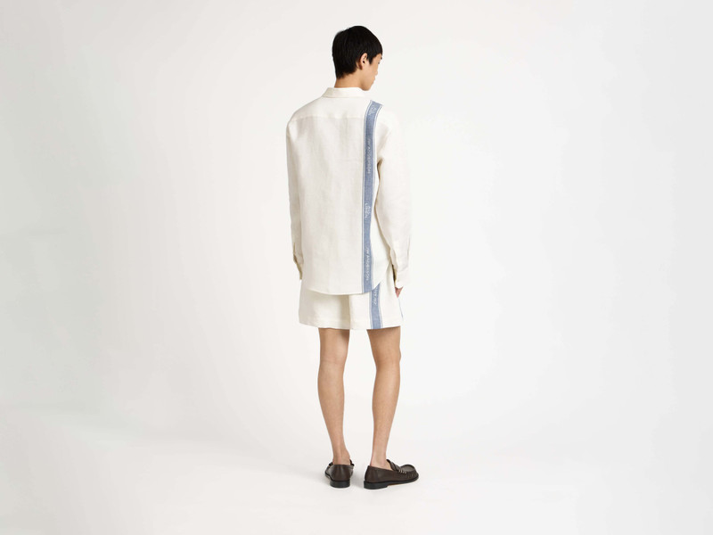 MENS SHIRT IN OFF WHITE & BLUE 3