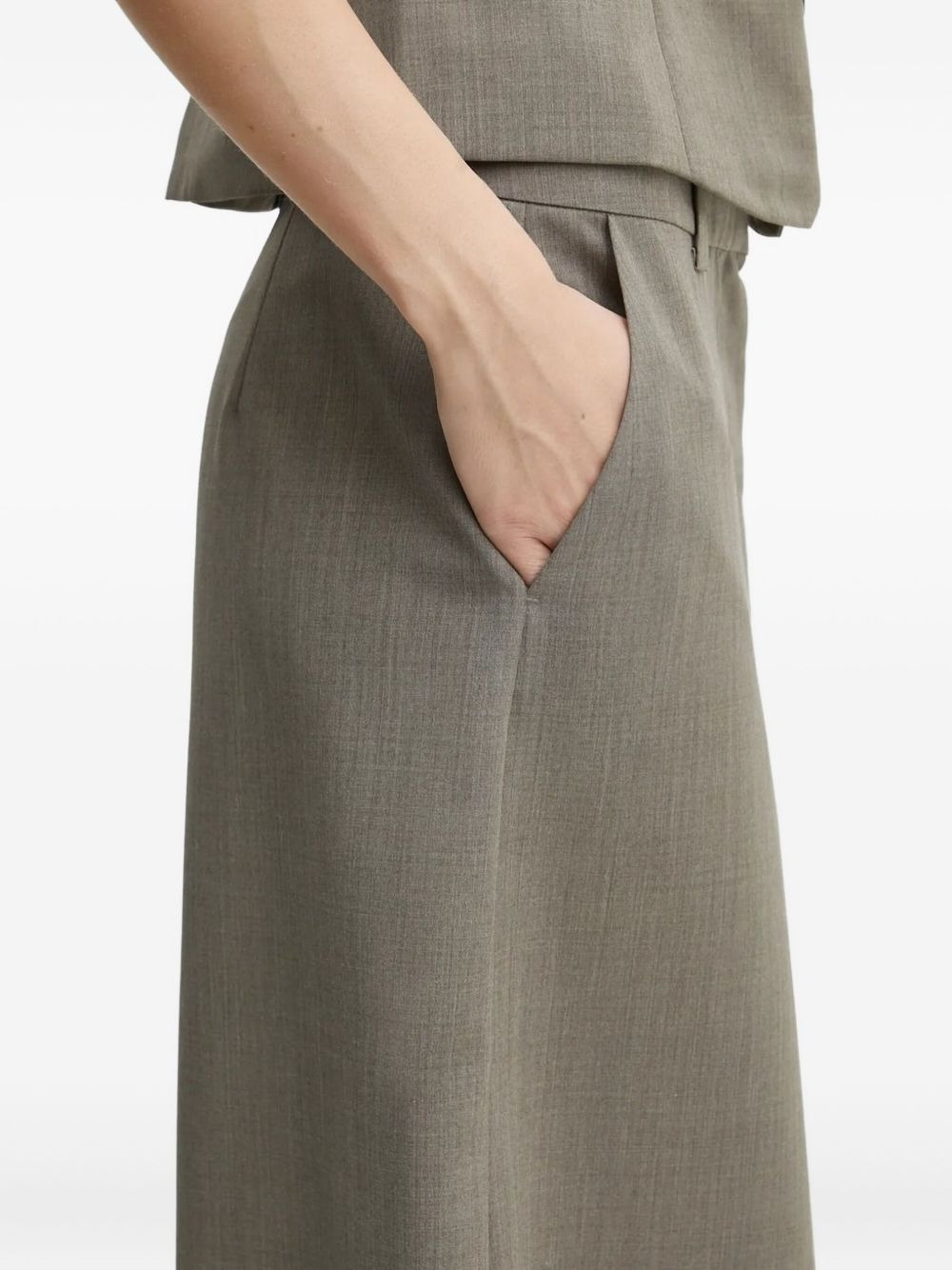 button-front midi skirt - 5