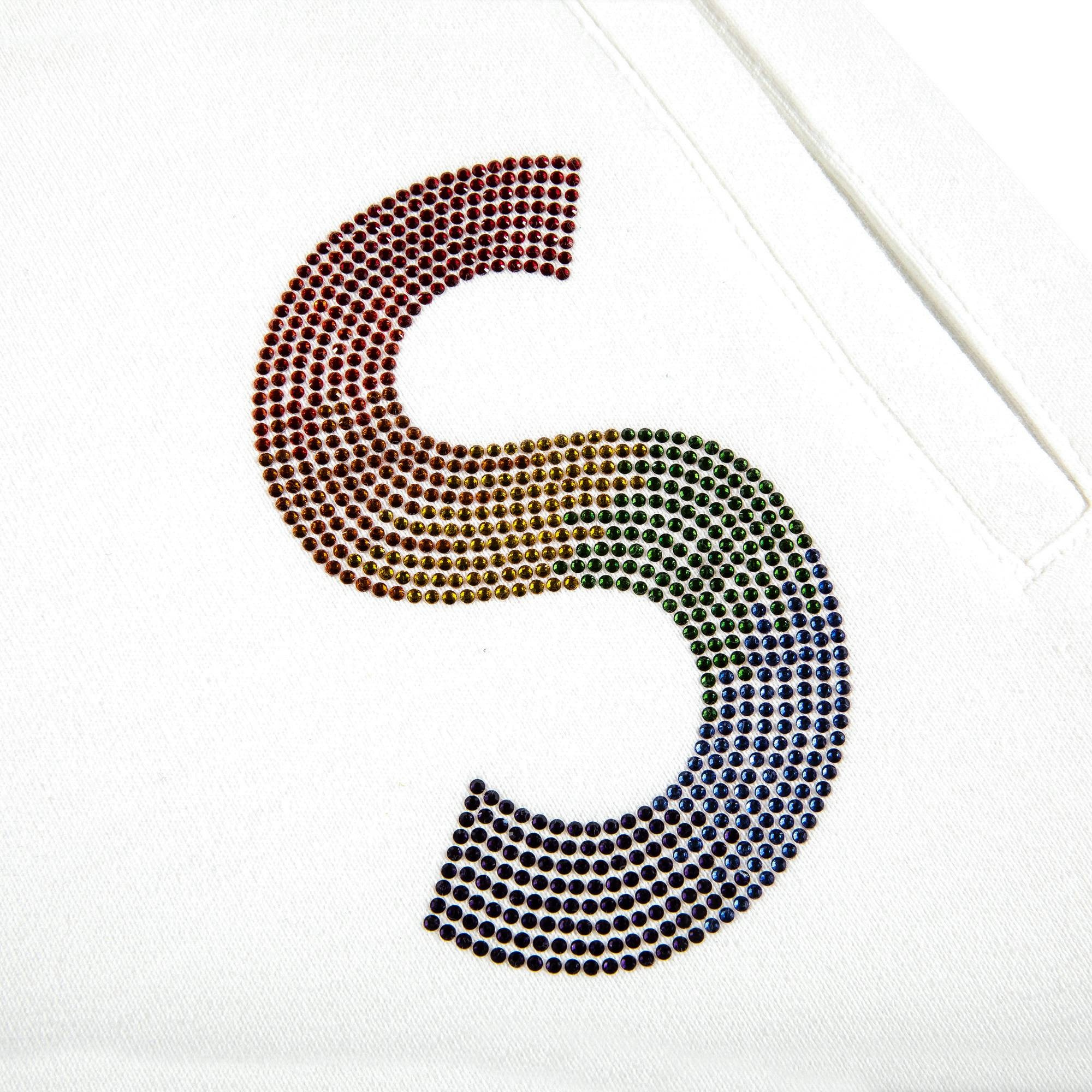 Supreme x Swarovski S Logo Sweatpant 'White' - 3