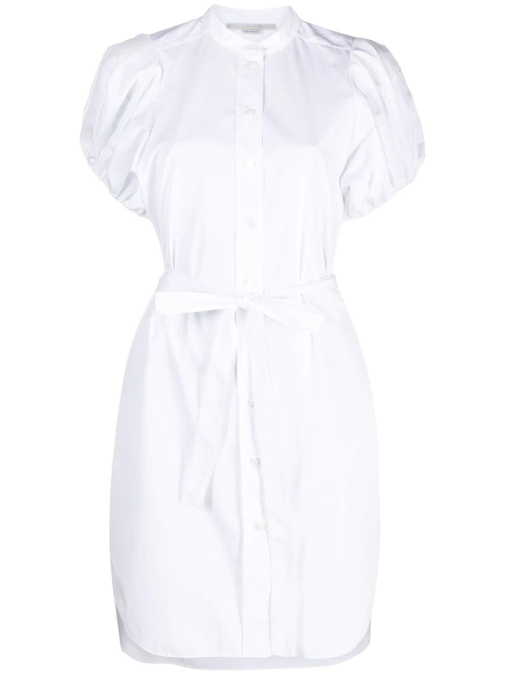 tied waist poplin shirt dress - 1