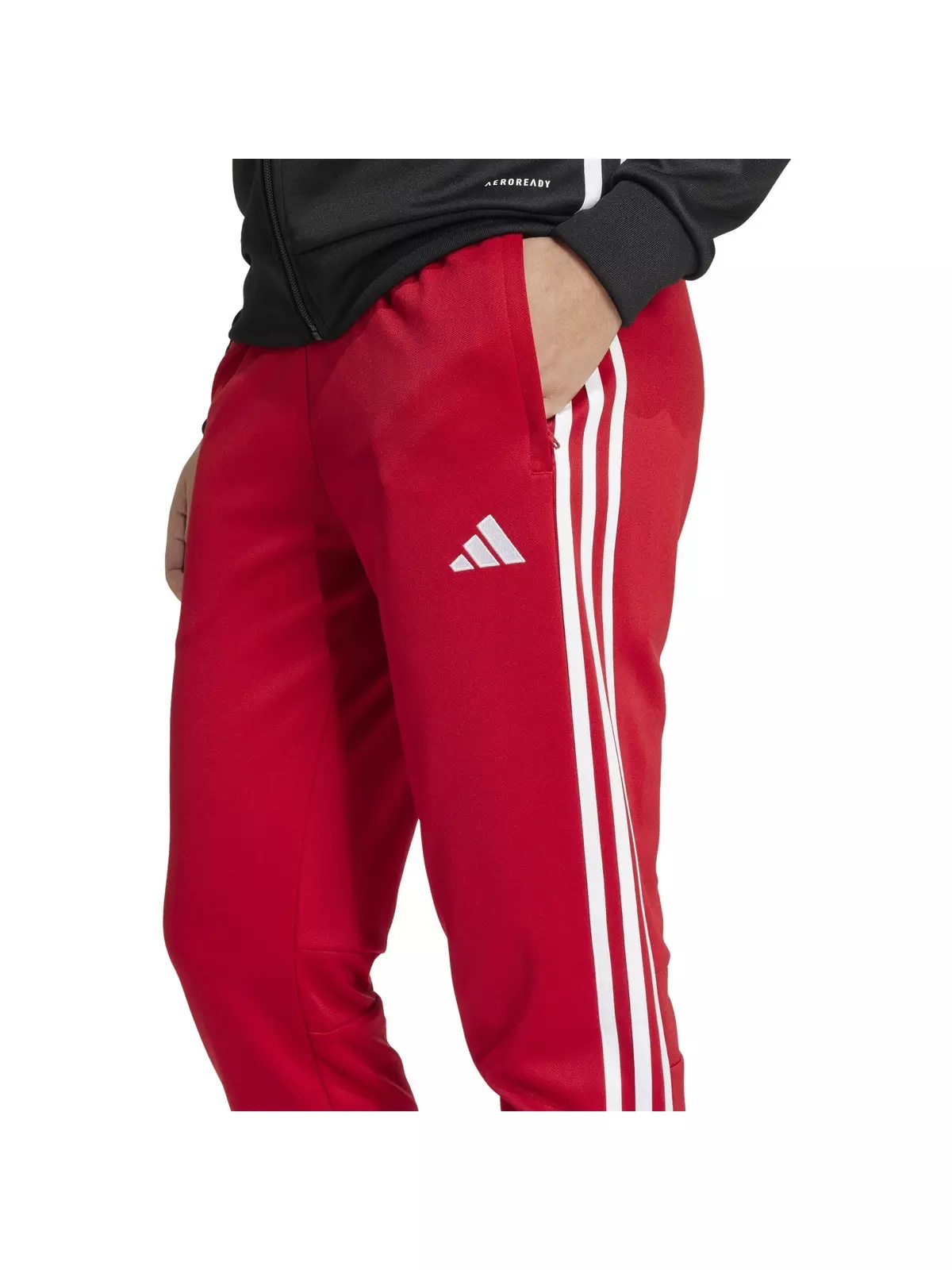 Women's Tiro 25 Essentials Training Tracksuit Bottoms -Red/White - 3