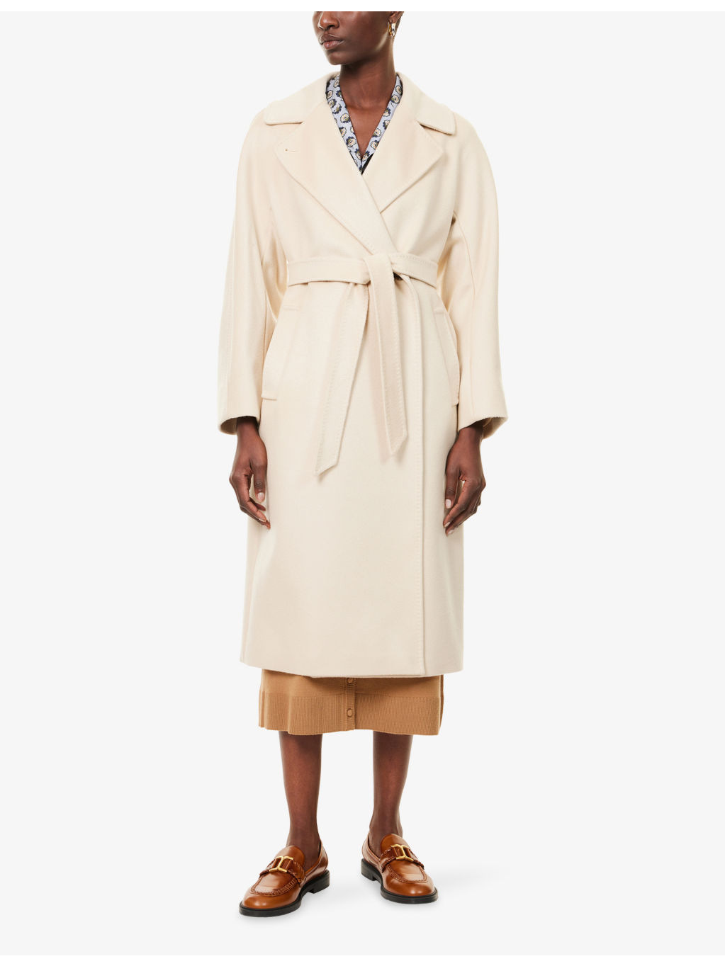 Resina Notch-Lapels Wool Coat - 3