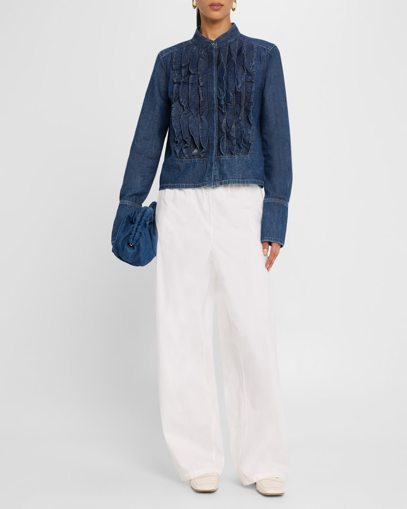 TWP Denim Patti Tuxedo Shirt outlook