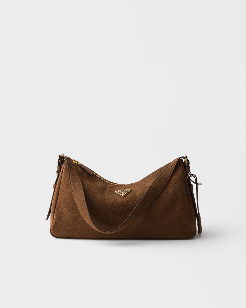 Prada Aimée large nubuck leather shoulder bag 1