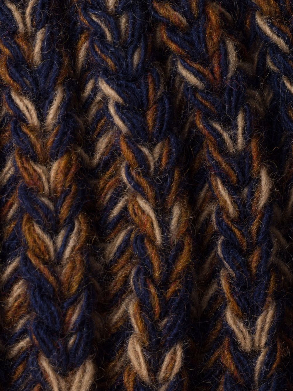 mélange-knit triangle-logo beanie - 2