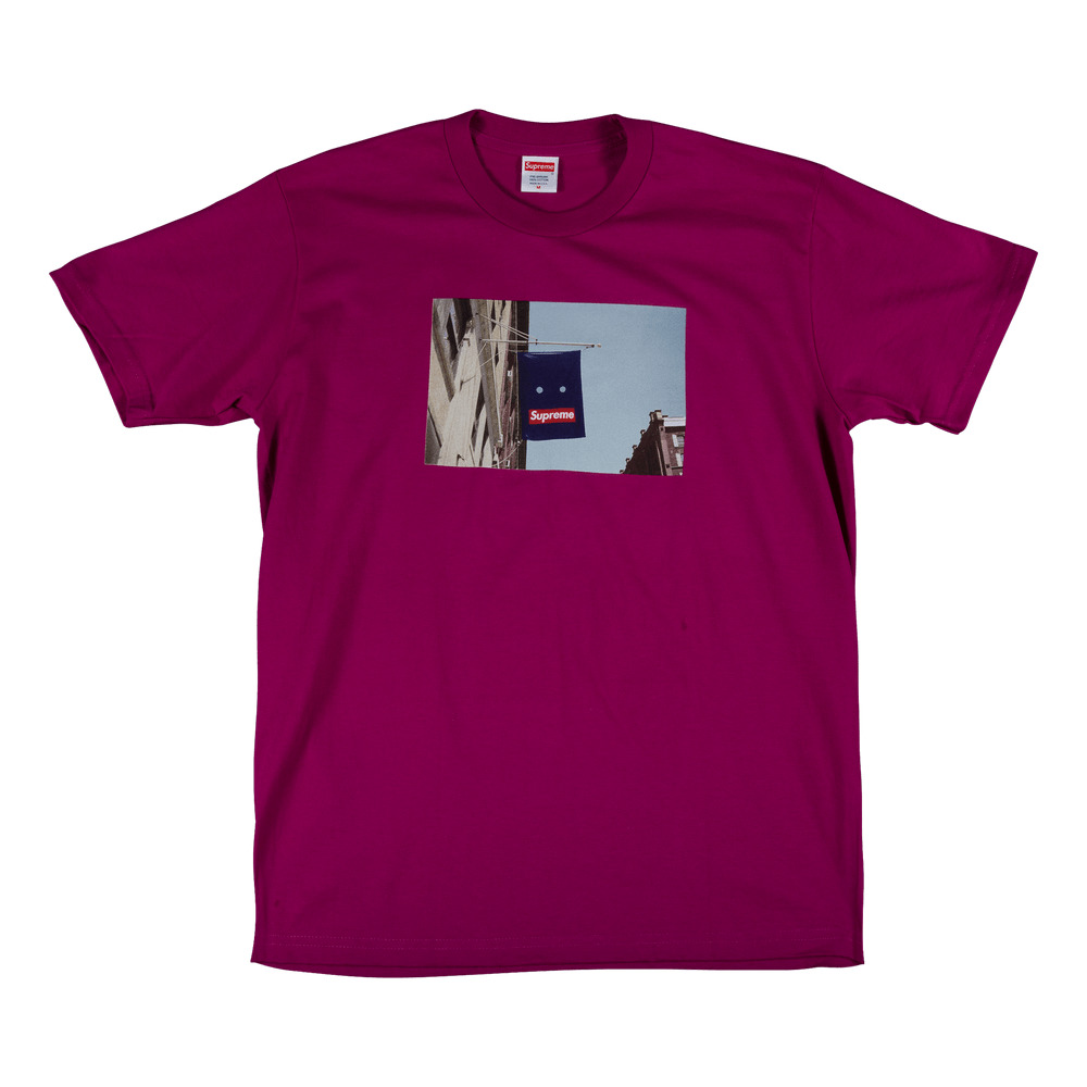 Supreme Banner T-Shirt 'Magenta' - 1