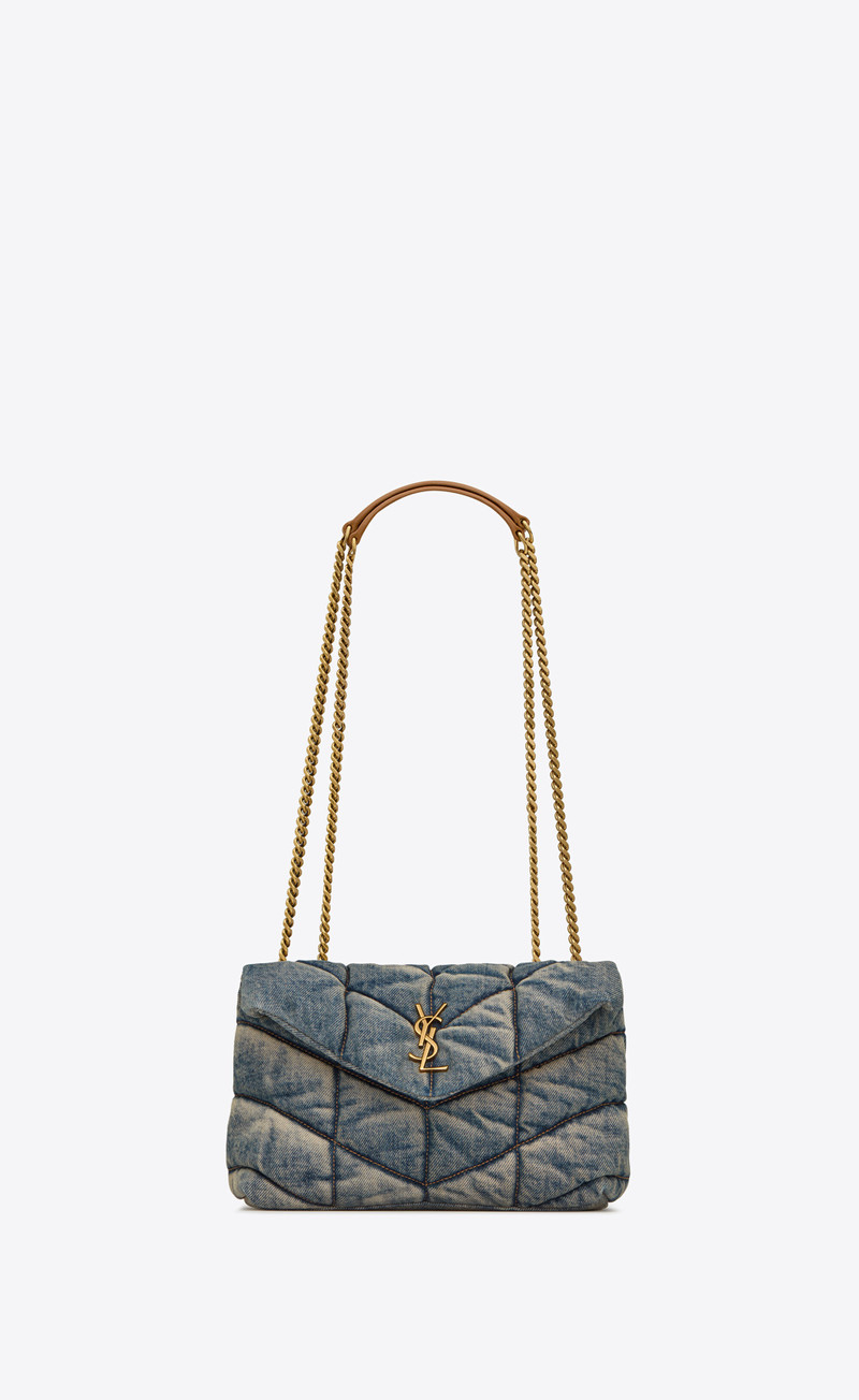puffer toy bag in denim 1