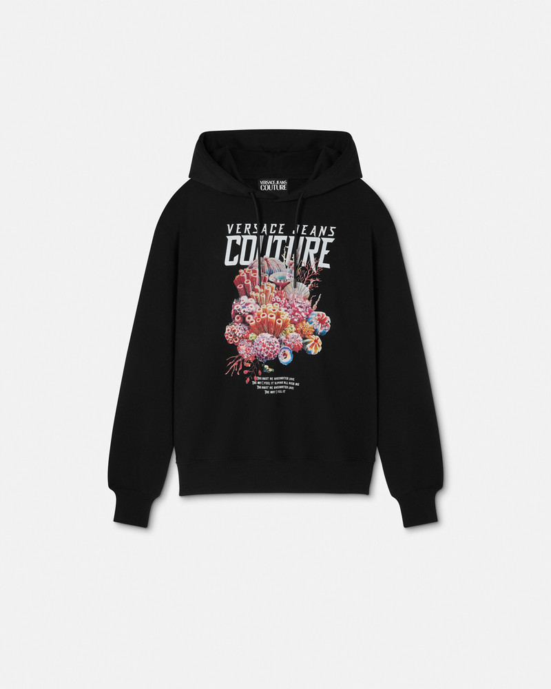 Printed Embellished Cotton-Jersey Hoodie 1