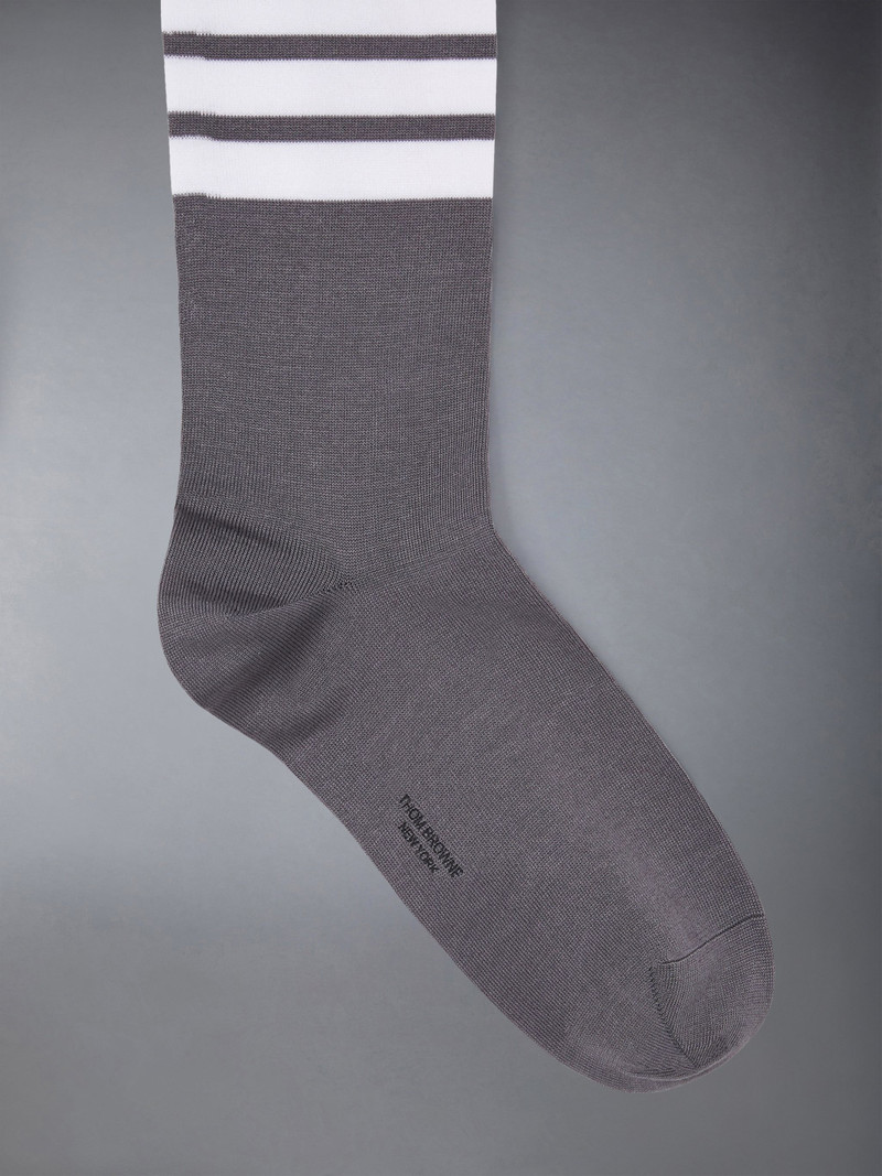 Thom Browne Lightweight Cotton 4-bar Mid Calf Socks outlook