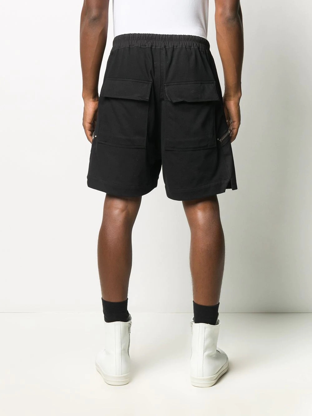 drawstring cargo shorts - 4