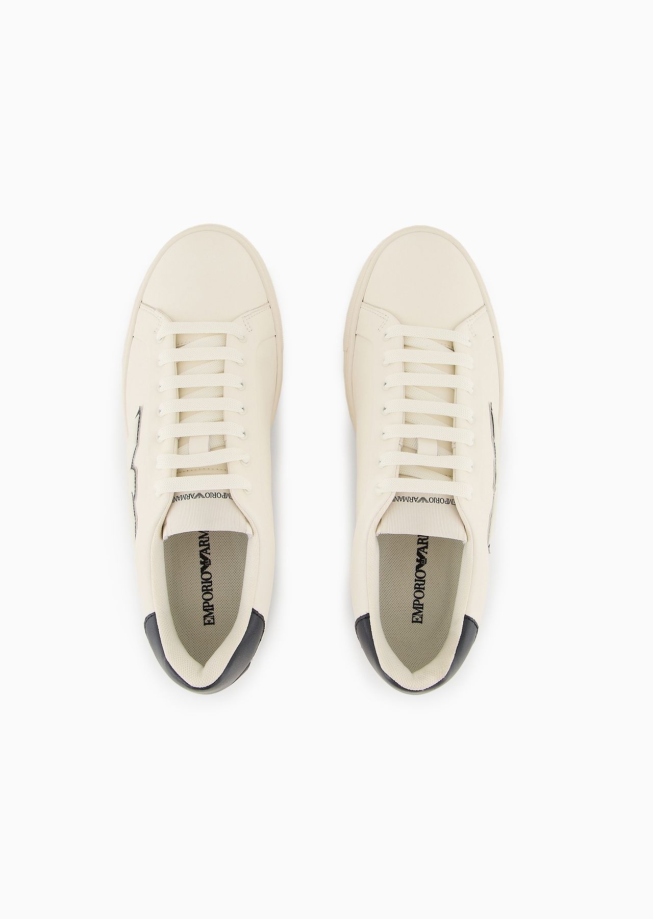 Leather sneakers with eagle patch - 3