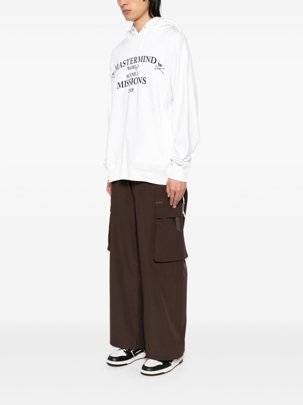 logo-print hoodie - 3