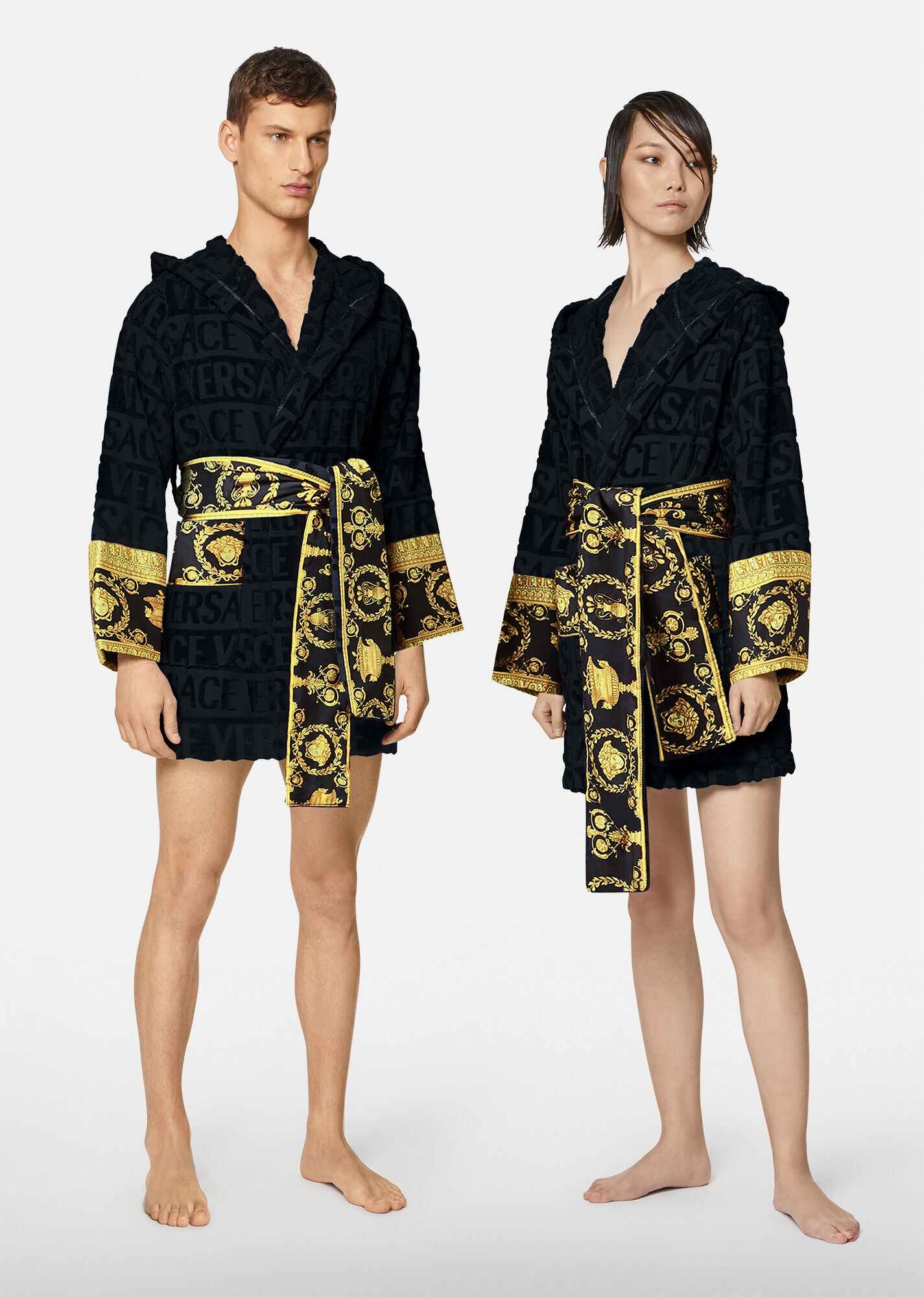 I ♡ Baroque Hooded Bathrobe - 2