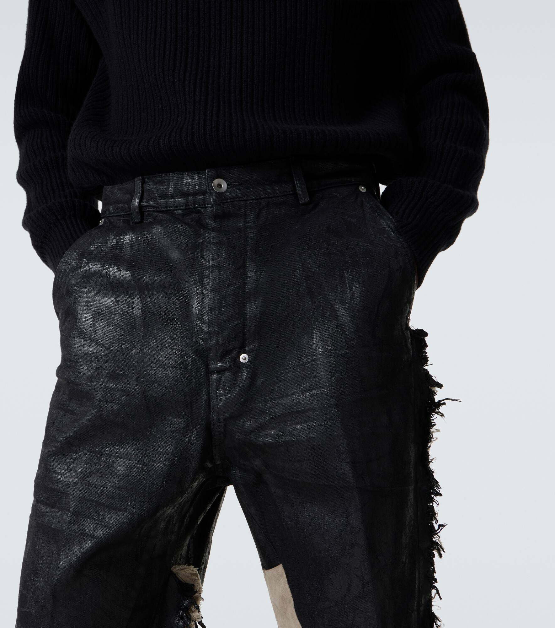 Joris coated distressed wide-leg jeans - 5