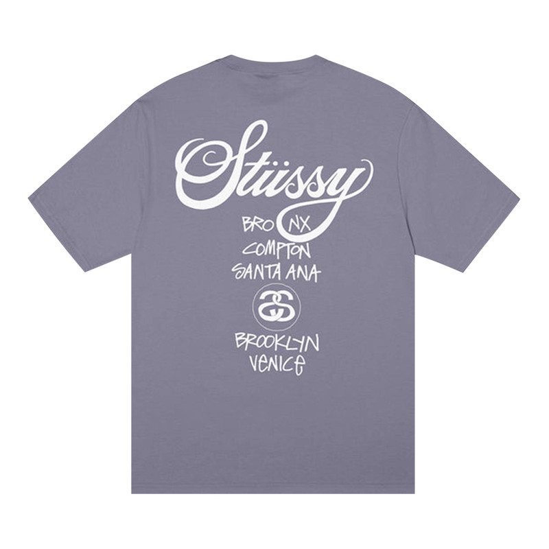 Stüssy Stussy World Tour Tee 'Mauve' outlook