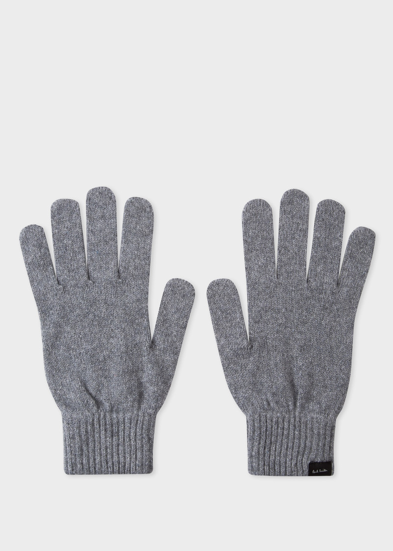 Grey Cashmere And Merino Wool Gloves 1