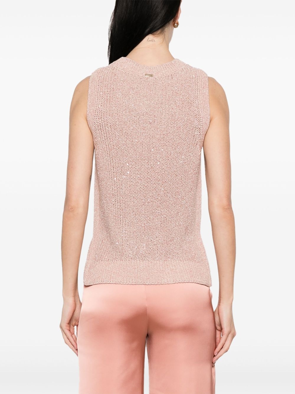 sequin-embellished vest - 4