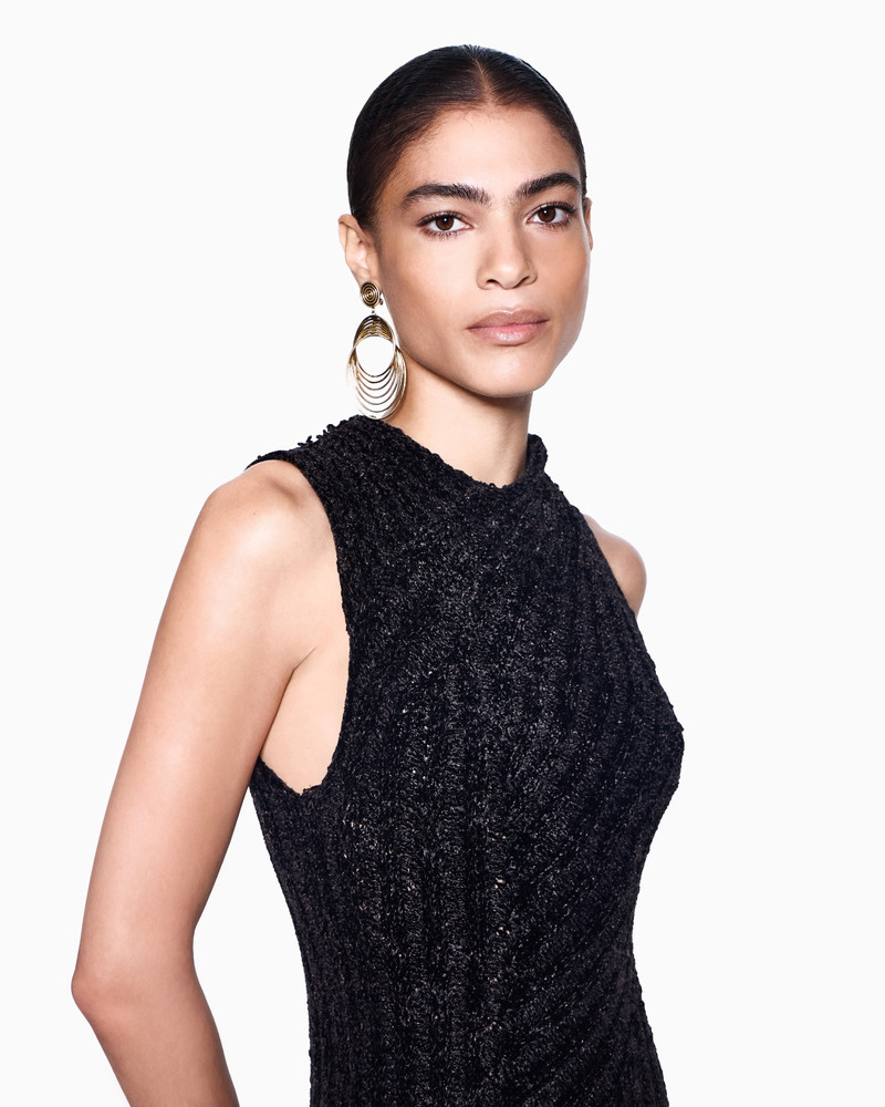 GIORGIO ARMANI VISCOSE KNIT MIDI DRESS outlook