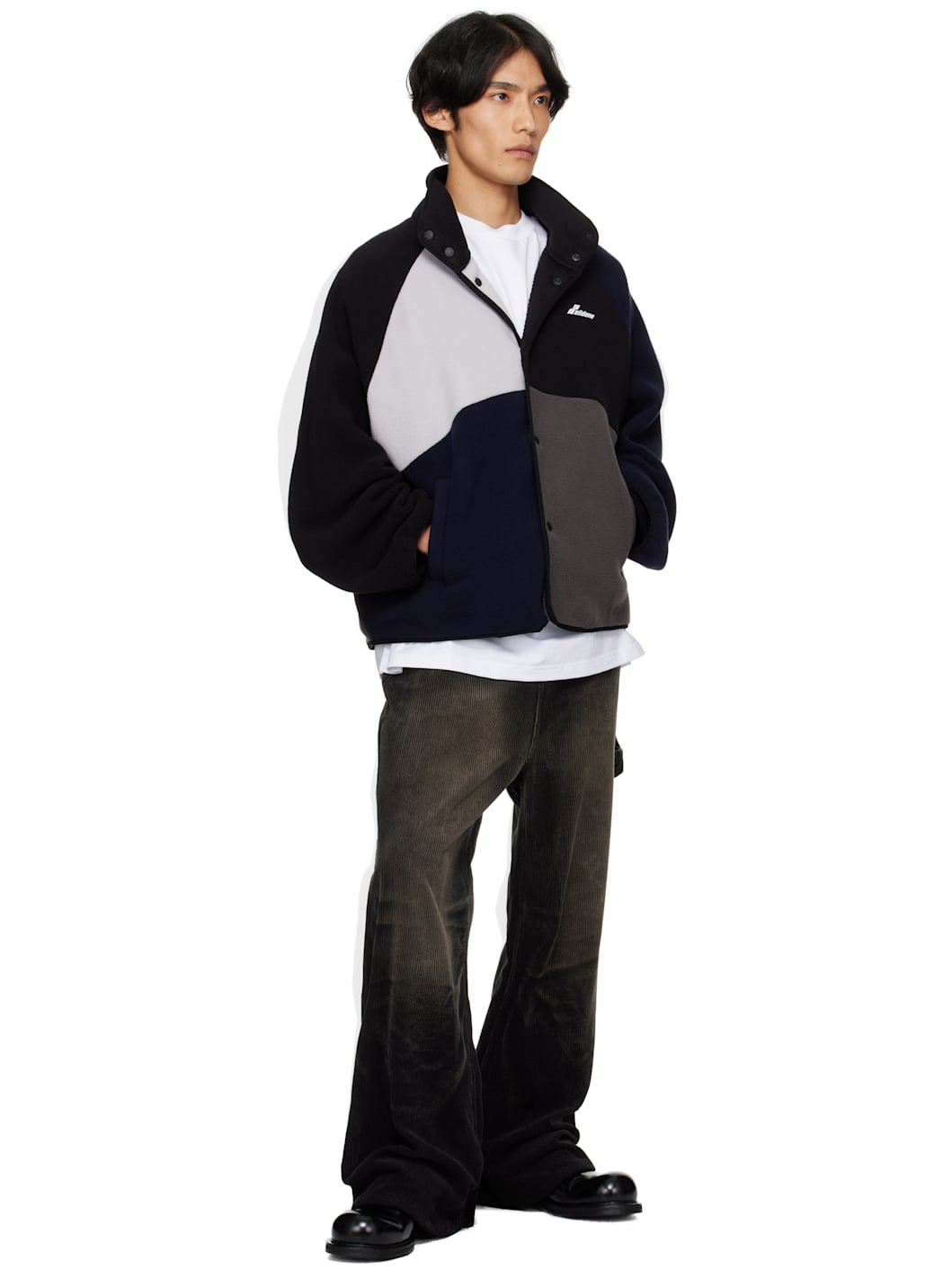 Multicolor Colorblock Fleece Jacket - 4