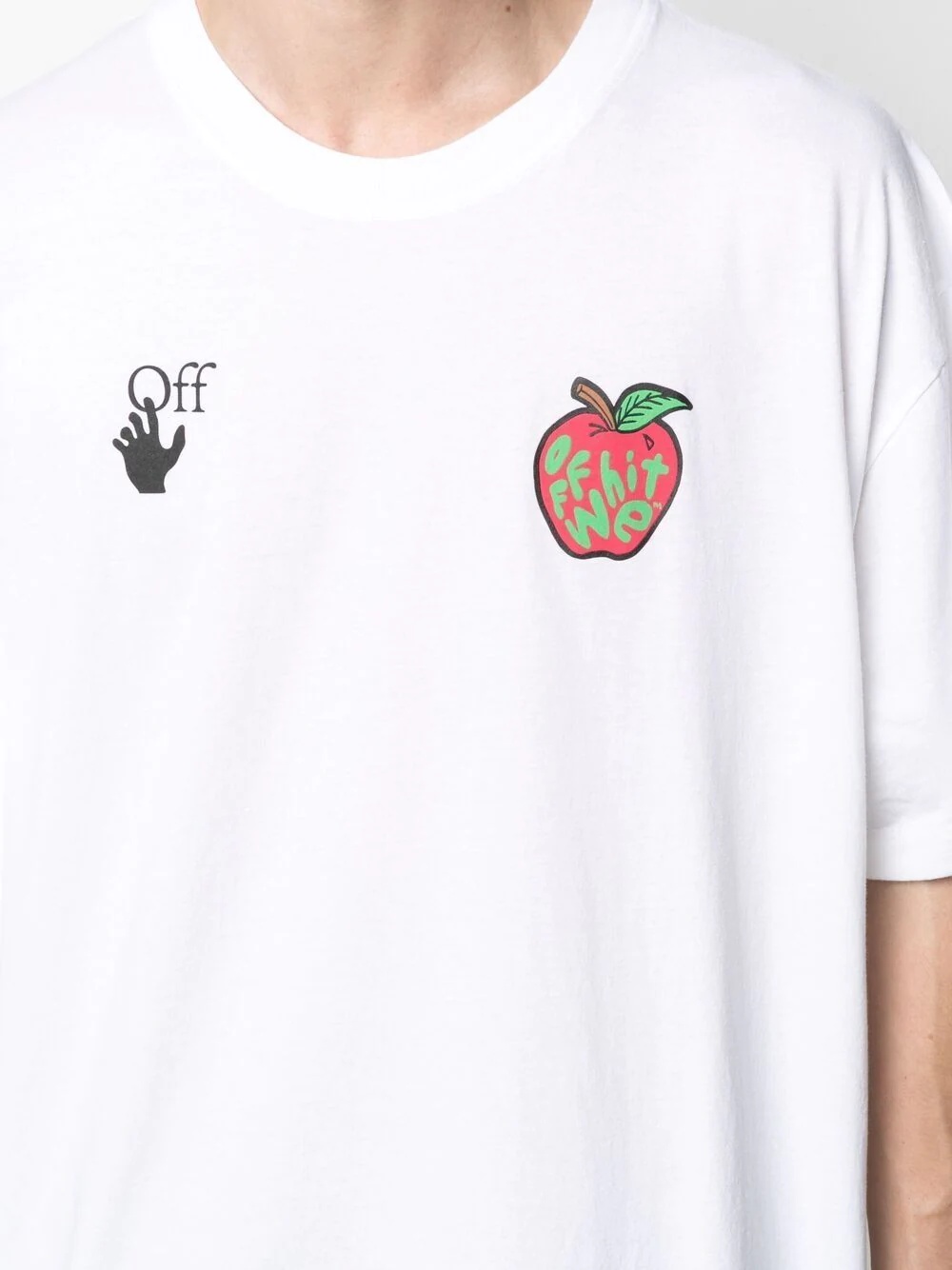 apple-print T-shirt - 5