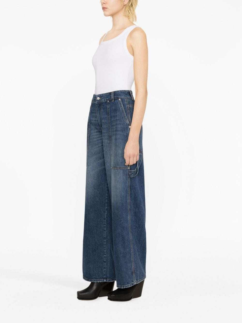 wide-leg jeans - 4