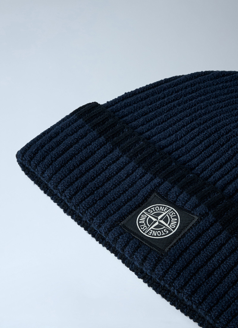 Stone Island Logo Motif Beanie Hat outlook