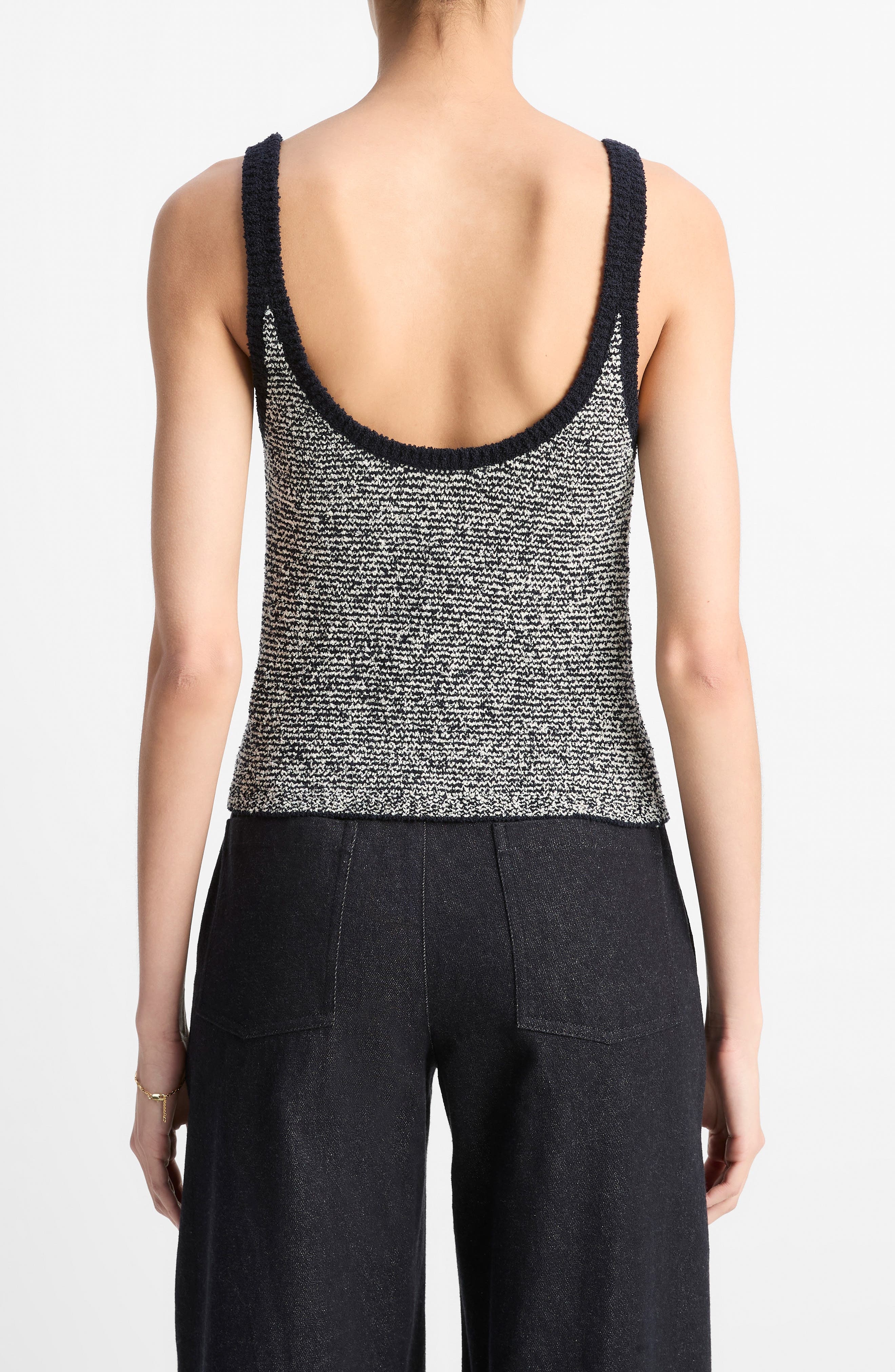 Vince Textured Microstripe Sweater in Coastal/oat Shell at Nordstrom - 2