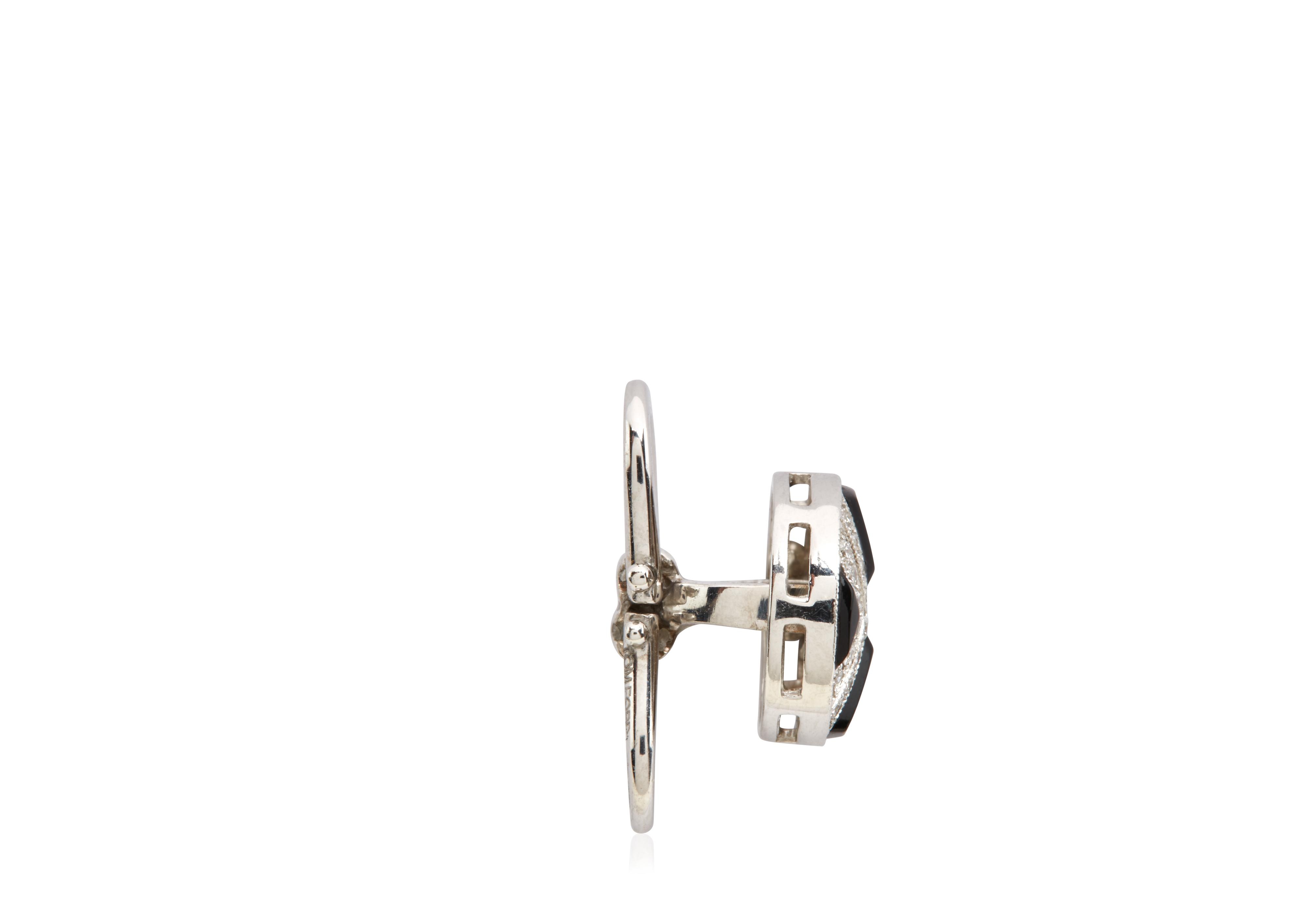 DIAMOND ONYX ROUND STUDS - 2