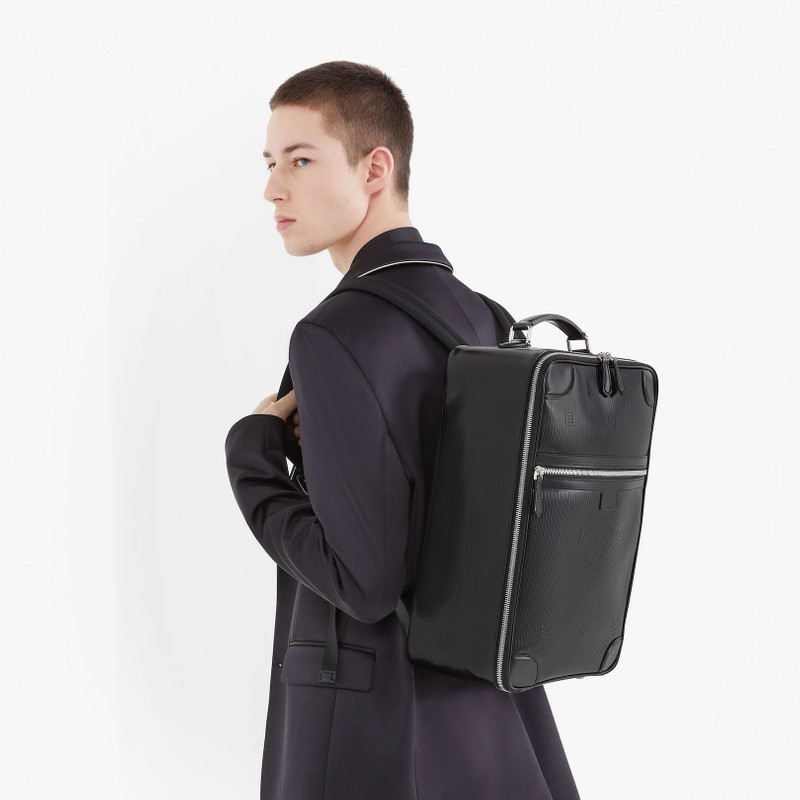 FENDI Black leather backpack outlook
