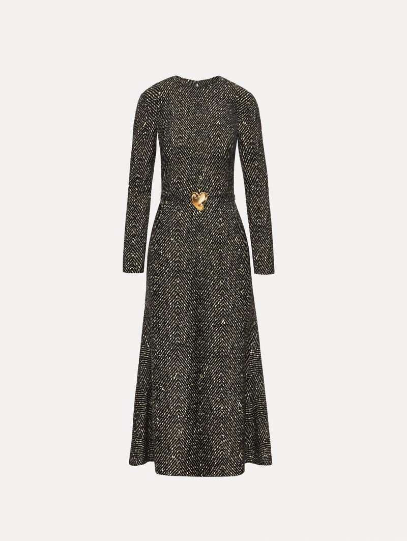 CHEVRON WOOL DRESS 1