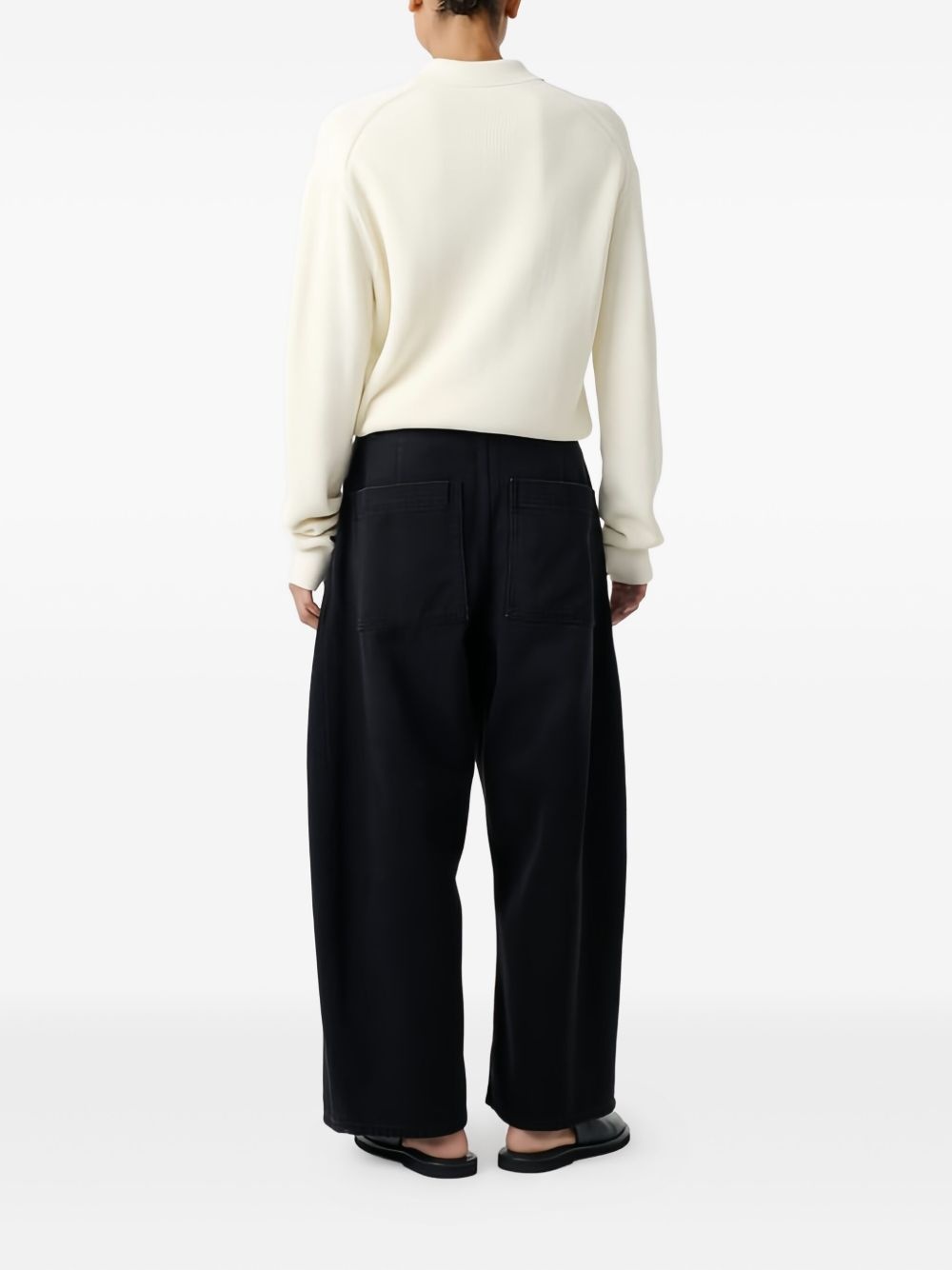 ribbed polo top - 3