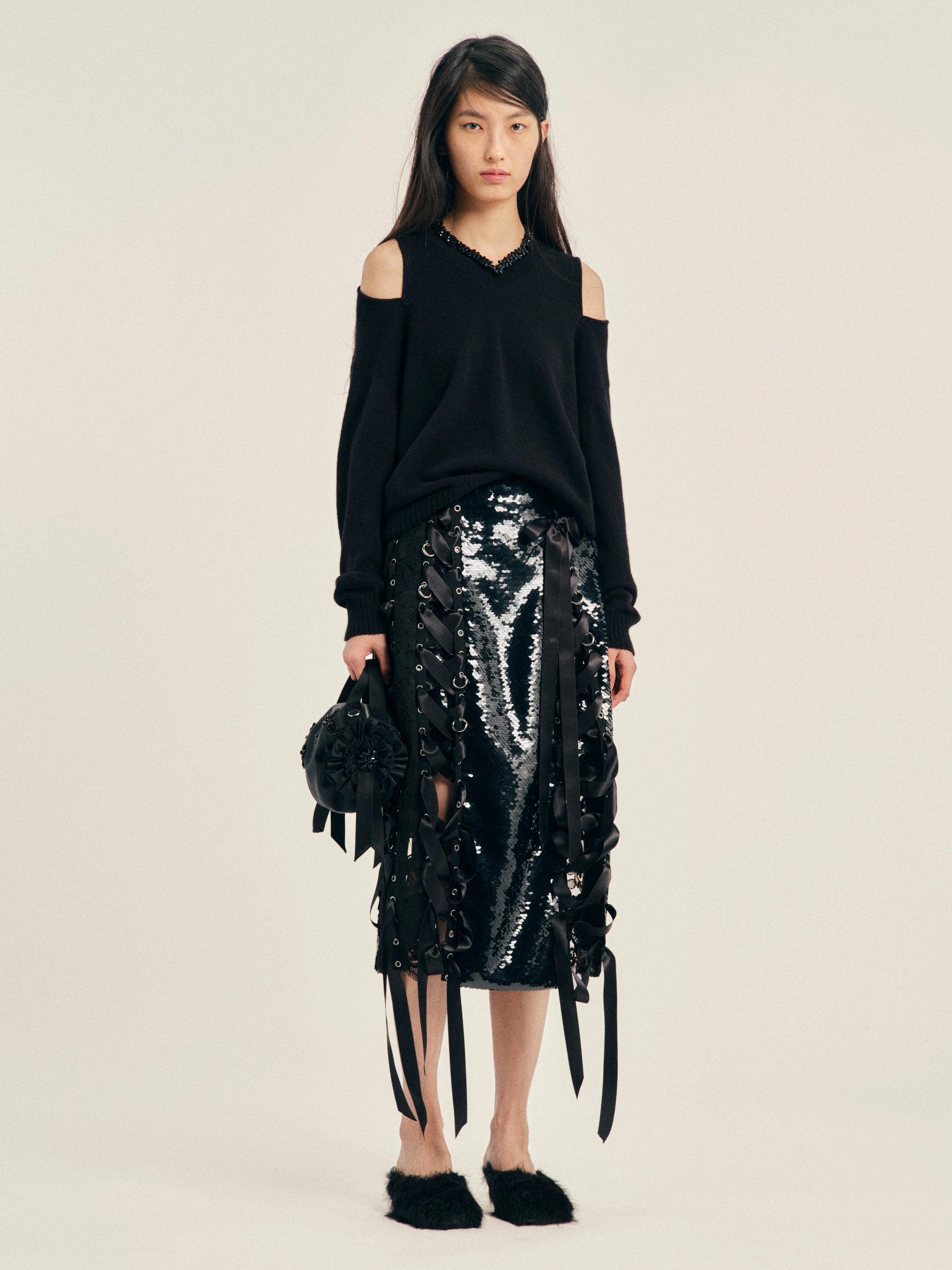 Unraveling Ribbon Patchwork Ring Skirt - 1