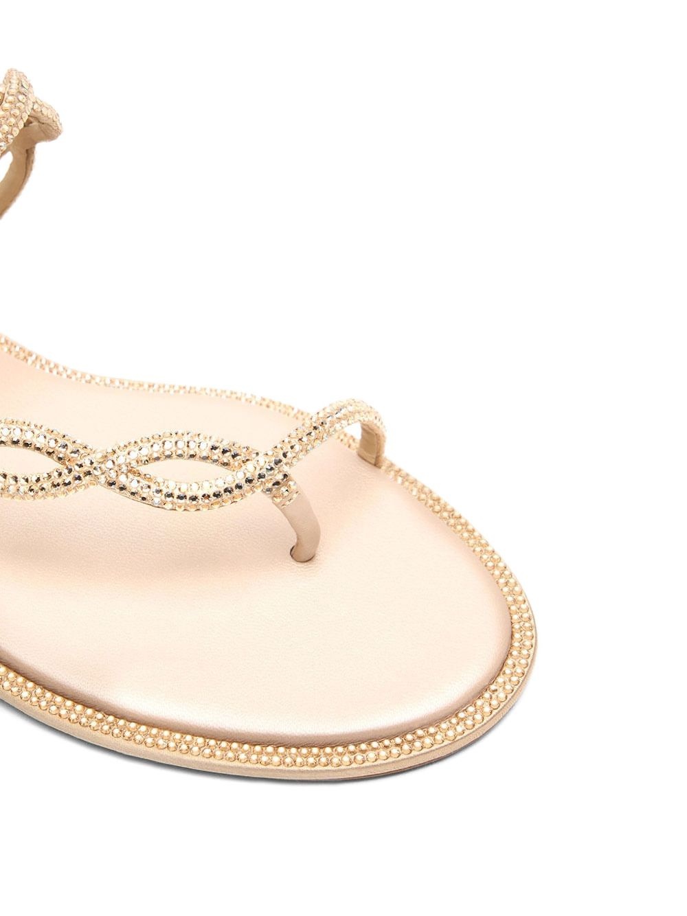 rhinestoned thong sandals - 3