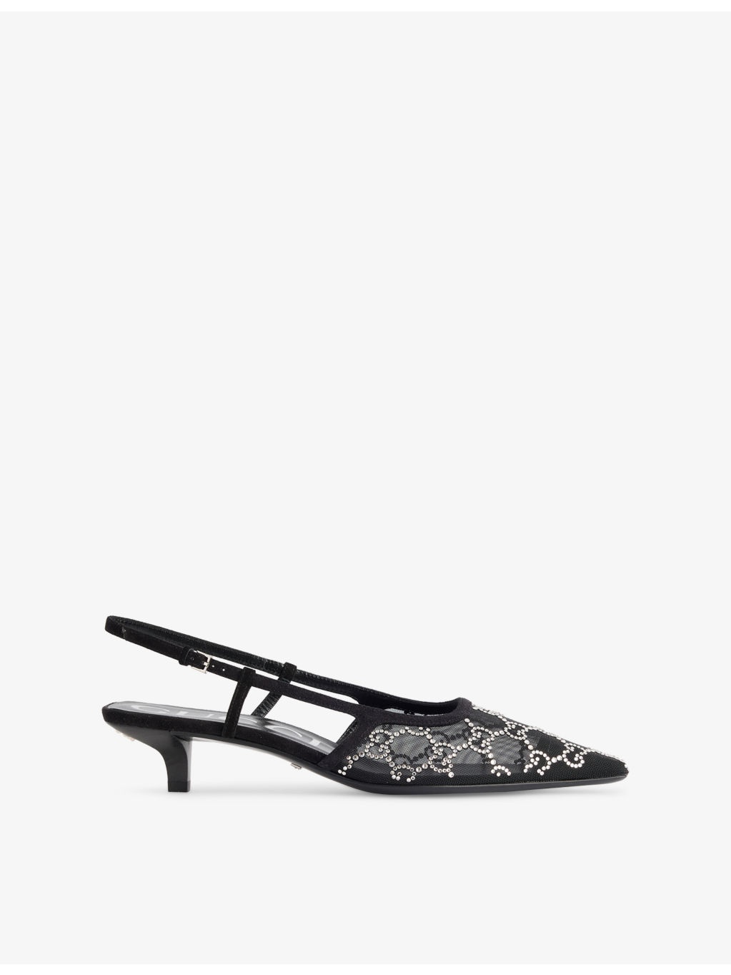 GG Crystal 35 Mesh Slingback Pumps - 1
