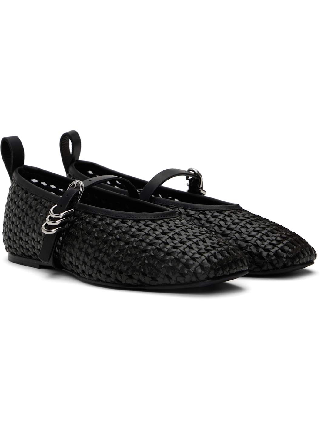 Black Spire Mary Jane Ballerina Flats - 4
