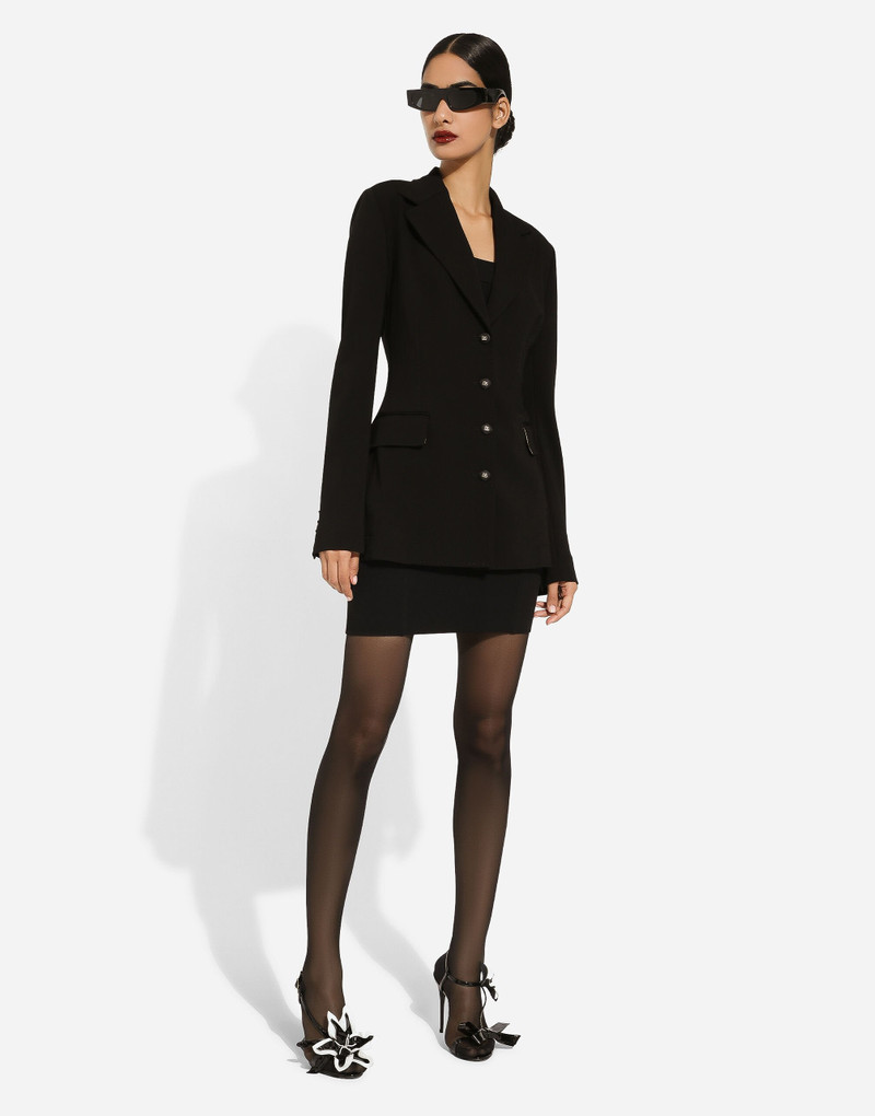 Dolce & Gabbana Double-breasted Turlington jacket in jersey Milano rib outlook