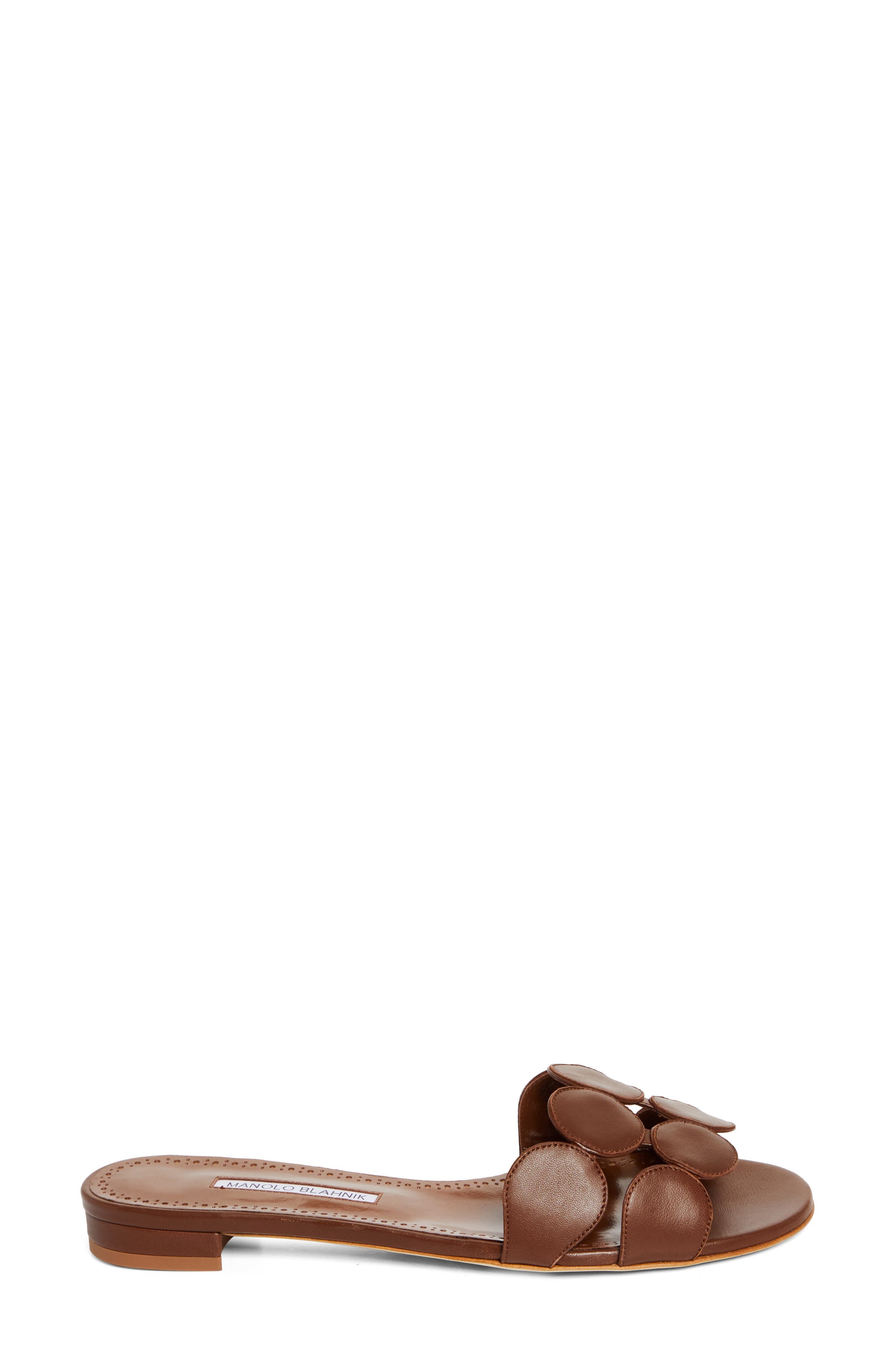 Manolo Blahnik Haribal Slide Sandal in Brown at Nordstrom - 3