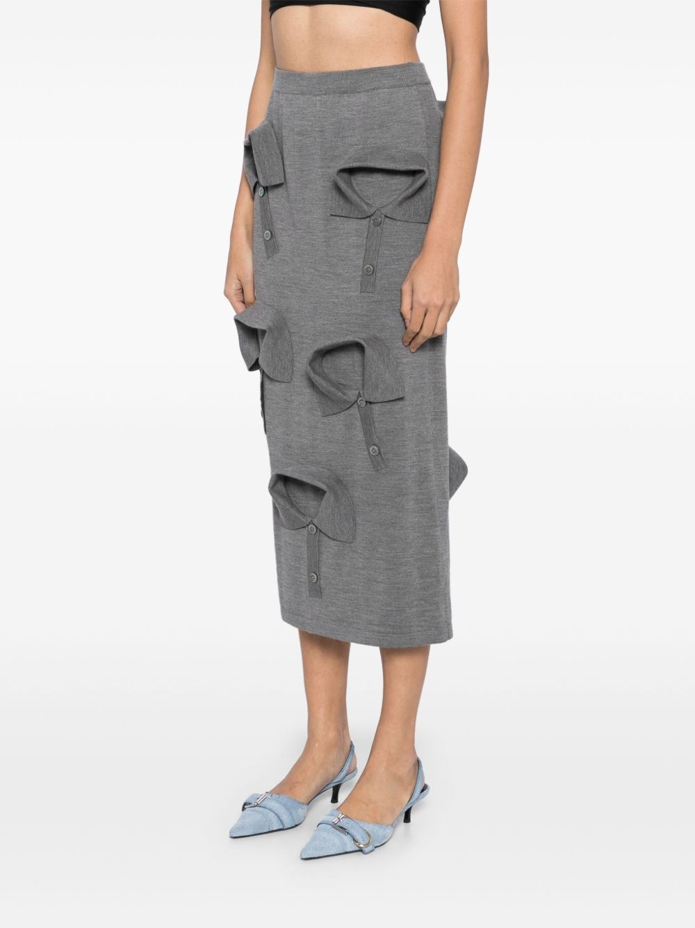 multi-collar skirt - 3