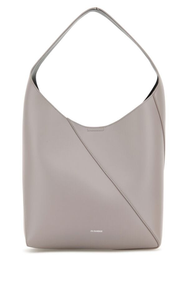 Light grey leather medium Vertigo shoulder bag - 1