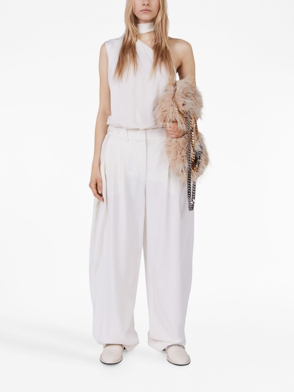 one-shoulder neck-strap blouse - 2