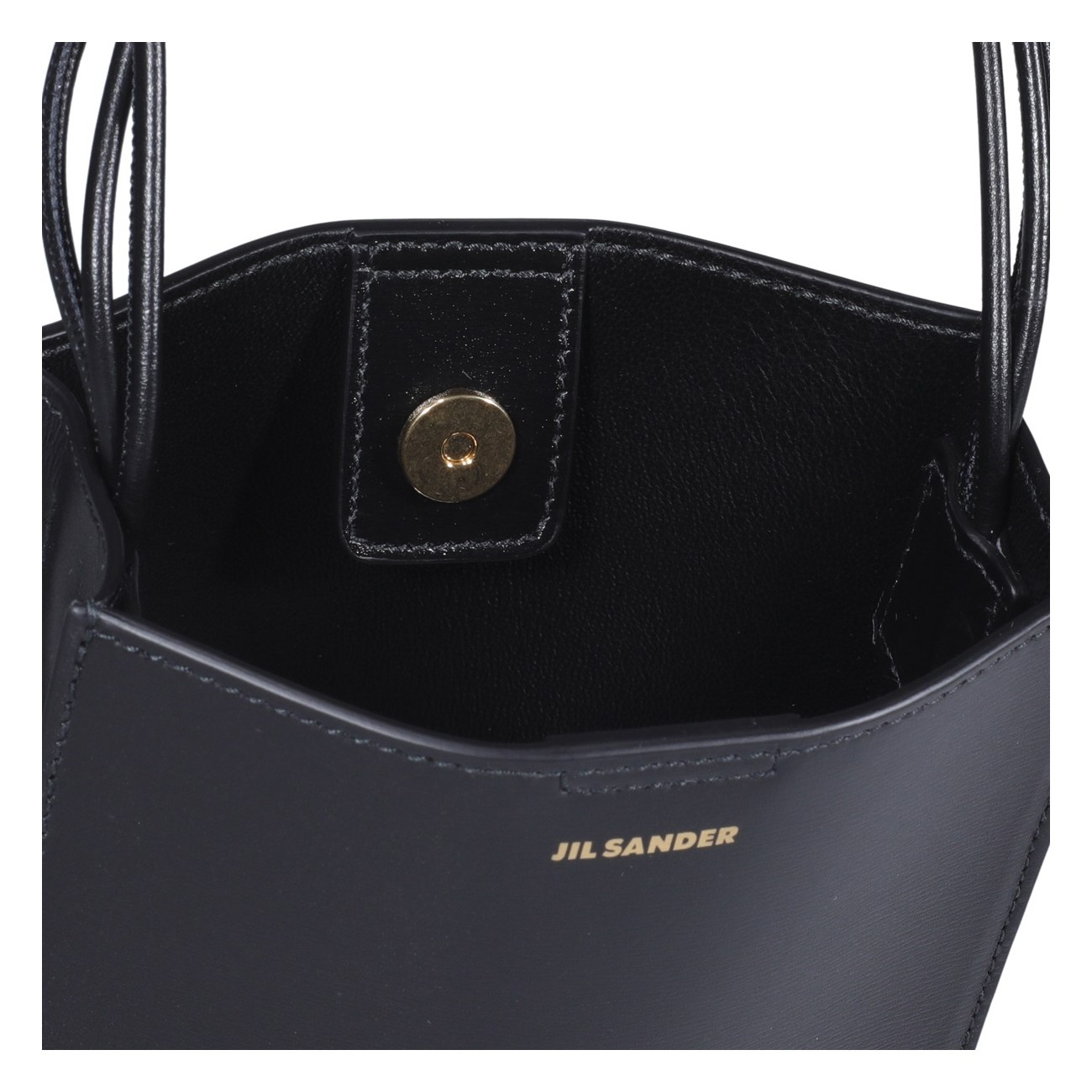 black leather tangle shoulder bag - 4